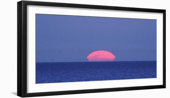 Moon rising over the sea-null-Framed Photographic Print