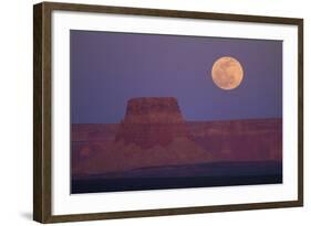 Moon Rising over Tower Butte. Arizona, United States-David Wall-Framed Photographic Print