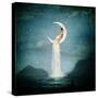 Moon River Lady-Paula Belle Flores-Stretched Canvas