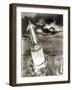 Moon Rocket Launch, 1950s Artwork-Detlev Van Ravenswaay-Framed Photographic Print