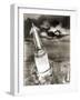 Moon Rocket Launch, 1950s Artwork-Detlev Van Ravenswaay-Framed Photographic Print