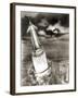 Moon Rocket Launch, 1950s Artwork-Detlev Van Ravenswaay-Framed Photographic Print