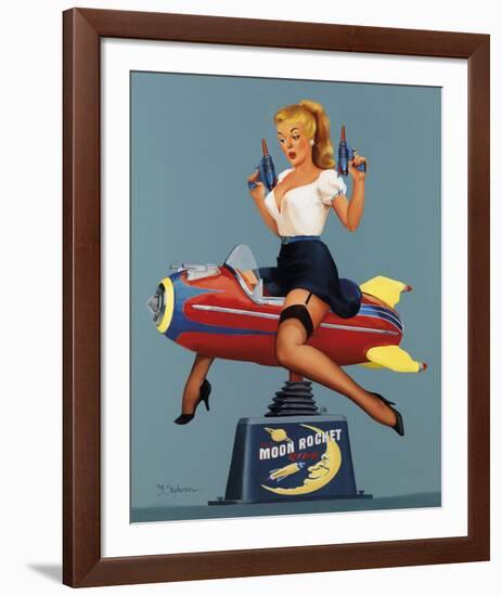 Moon Rocket Ride-Fiona Stephenson-Framed Giclee Print