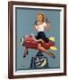 Moon Rocket Ride-Fiona Stephenson-Framed Giclee Print