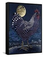 Moon Rooster-Barry Wilson-Framed Stretched Canvas