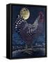 Moon Rooster-Barry Wilson-Framed Stretched Canvas