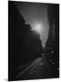 Moon Shining Brightly over a Darkened Geary Street During a Wartime Blackout-null-Mounted Photographic Print