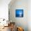 Moon, Sky And Blue Sea-alanuster-Framed Stretched Canvas displayed on a wall