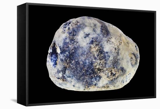 Moon Stone Isolated on Black-vilax-Framed Stretched Canvas