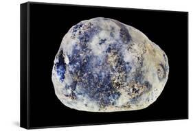 Moon Stone Isolated on Black-vilax-Framed Stretched Canvas