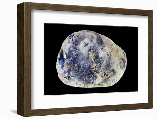 Moon Stone Isolated on Black-vilax-Framed Photographic Print