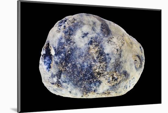 Moon Stone Isolated on Black-vilax-Mounted Photographic Print