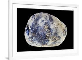 Moon Stone Isolated on Black-vilax-Framed Photographic Print