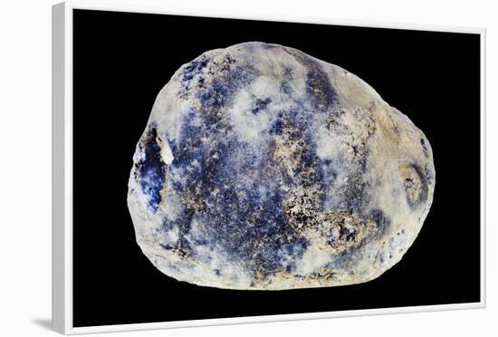 Moon Stone Isolated on Black-vilax-Framed Photographic Print