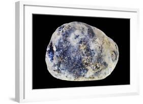 Moon Stone Isolated on Black-vilax-Framed Photographic Print