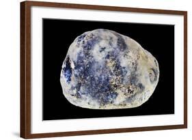 Moon Stone Isolated on Black-vilax-Framed Photographic Print