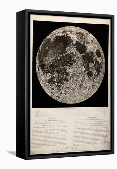 Moon Surface by John Russell, for Herschel, 1806-Science Source-Framed Stretched Canvas