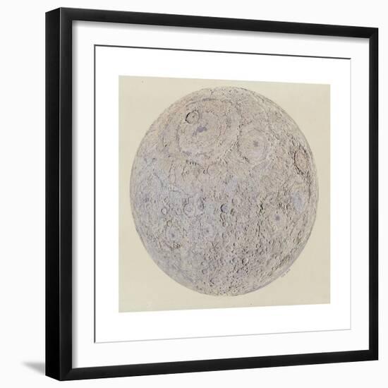 Moon surface with Craters-null-Framed Premium Giclee Print