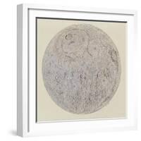 Moon surface with Craters-null-Framed Art Print