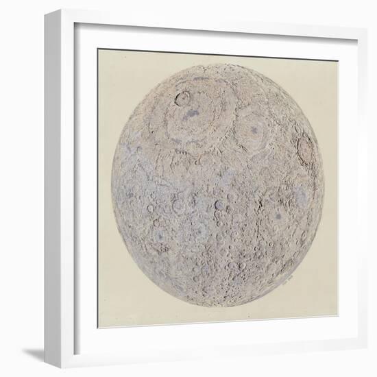 Moon surface with Craters-null-Framed Art Print