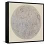 Moon surface with Craters-null-Framed Stretched Canvas