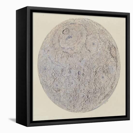 Moon surface with Craters-null-Framed Stretched Canvas