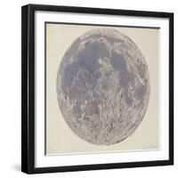 Moon surface with Craters-null-Framed Art Print