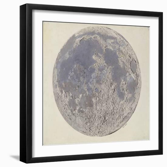 Moon surface with Craters-null-Framed Art Print