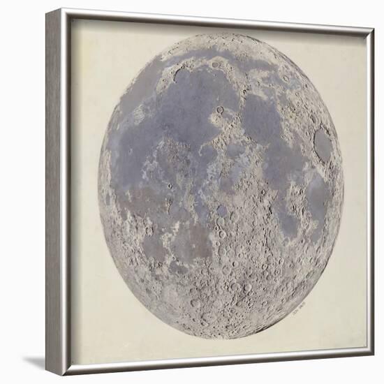 Moon surface with Craters-null-Framed Art Print