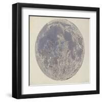 Moon surface with Craters-null-Framed Art Print