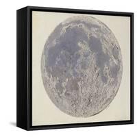 Moon surface with Craters-null-Framed Stretched Canvas