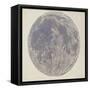 Moon surface with Craters-null-Framed Stretched Canvas