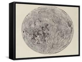 Moon surface with Craters-null-Framed Stretched Canvas