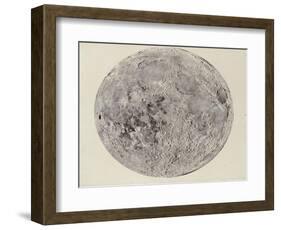 Moon surface with Craters-null-Framed Art Print