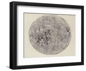 Moon surface with Craters-null-Framed Art Print