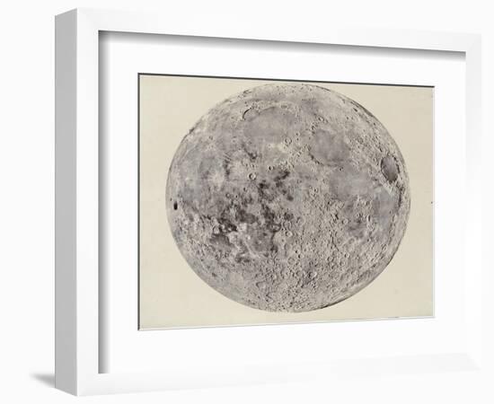 Moon surface with Craters-null-Framed Art Print