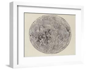 Moon surface with Craters-null-Framed Art Print