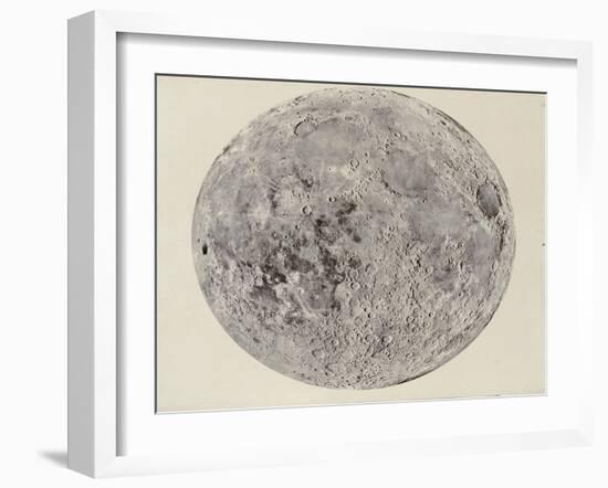 Moon surface with Craters-null-Framed Art Print