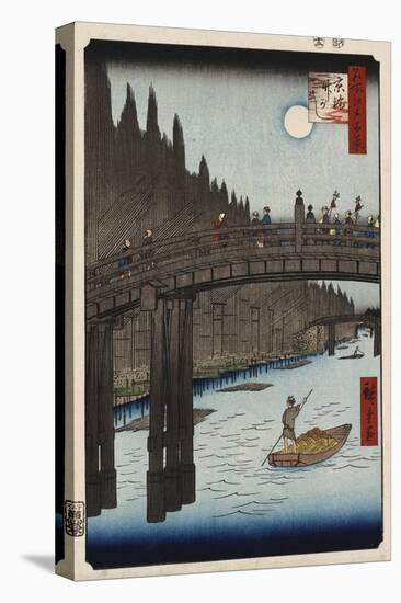 Moon Viewing Pine, Ueno' from 'One Hundred Views of Famous Places in Edo'-Hashiguchi Goyo-Stretched Canvas