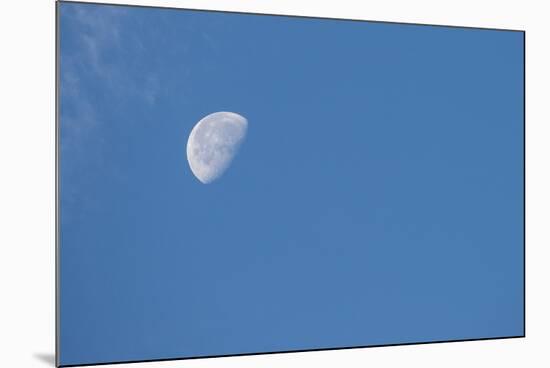 Moon with clouds and blue sky.-Cindy Miller Hopkins-Mounted Photographic Print