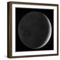 Moon with Earthshine-Stocktrek Images-Framed Photographic Print