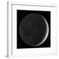 Moon with Earthshine-Stocktrek Images-Framed Photographic Print