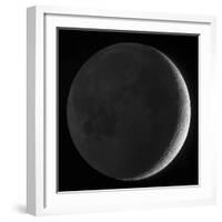 Moon with Earthshine-Stocktrek Images-Framed Photographic Print