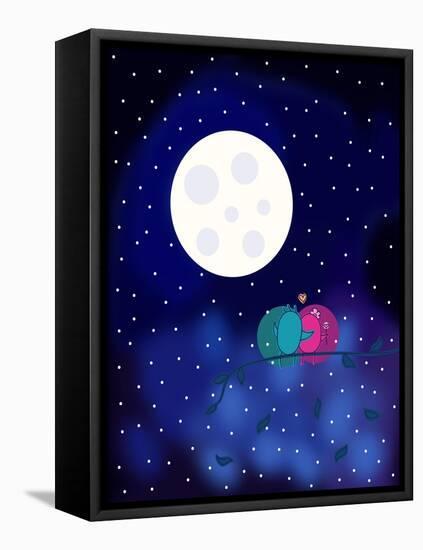 Moon-flurno-Framed Stretched Canvas