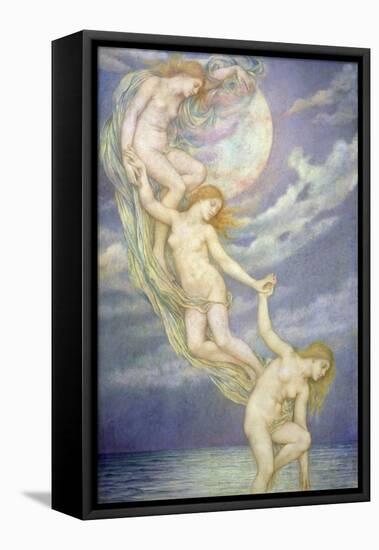 Moonbeams Dipping into the Sea-Evelyn De Morgan-Framed Stretched Canvas