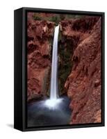 Mooney Falls in Parched Desert of Havasupai Reservation, Havasu Canyon, Arizona, USA-Jerry Ginsberg-Framed Stretched Canvas