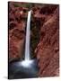 Mooney Falls in Parched Desert of Havasupai Reservation, Havasu Canyon, Arizona, USA-Jerry Ginsberg-Stretched Canvas