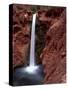 Mooney Falls in Parched Desert of Havasupai Reservation, Havasu Canyon, Arizona, USA-Jerry Ginsberg-Stretched Canvas