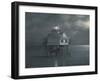 Moonlight At Middle Bay Light-David Knowlton-Framed Giclee Print