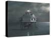 Moonlight At Middle Bay Light-David Knowlton-Stretched Canvas